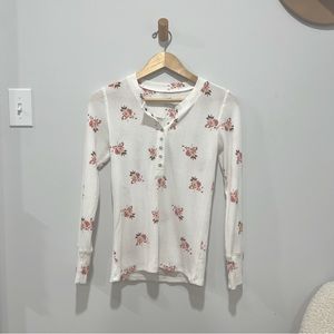 Aerie Floral Waffle Henley
Long Sleeve T-Shirt